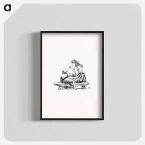 アートポスター-Woman Teaching a Kid from Sing-Song
 - 大英図書館 Poster.