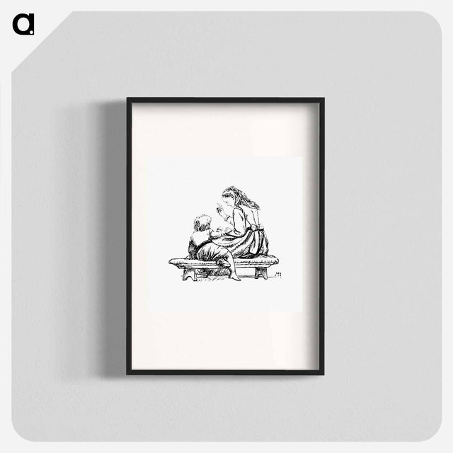 アートポスター-Woman Teaching a Kid from Sing-Song
 - 大英図書館 Poster.