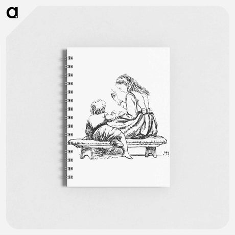 アートメモ帳-Woman Teaching a Kid from Sing-Song
 - 大英図書館 Memo.