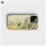 Plum Garden (Umeyashiki) - 葛飾 北斎 Phone Case.