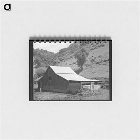 アートメモ帳-Barn in a valley back of Mission San Jose - ドロテア ラング Memo.