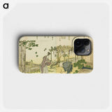 Kameido Tenjin Shrine - 葛飾 北斎 Phone Case.