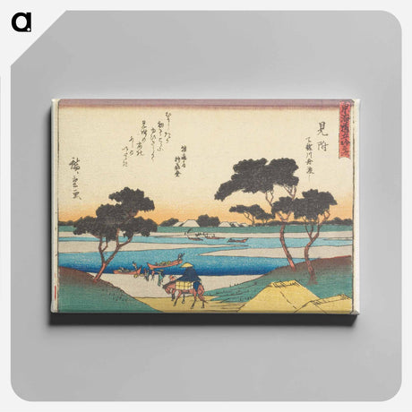アートパネル-Ferry Boats Crossing the Tenryū River
 - 歌川 広重 Canvas.