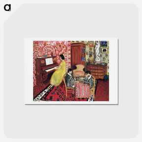 アートポストカード-Pianist and Checker Players - アンリ マティス Postcard.