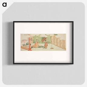 アートポスター-Young girl dancing at nobleman's mansion - 葛飾 北斎 Poster.