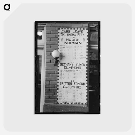 アートポストカード-Interurban Terminal Timetable
 - ラッセル リー Postcard.