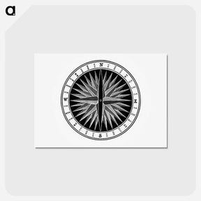 アートポストカード-Compass from Object Lessons In Geography
 - 大英図書館 Postcard.