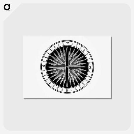 アートポストカード-Compass from Object Lessons In Geography
 - 大英図書館 Postcard.