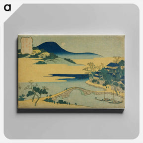 アートパネル-Evening Moon at Izumizaki - 葛飾 北斎 Canvas.