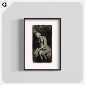 アートポスター-Woman Bathing Her Feet in a Brook
 - クリーブランド美術館 Poster.