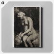 アートパネル-Woman Bathing Her Feet in a Brook
 - クリーブランド美術館 Canvas.