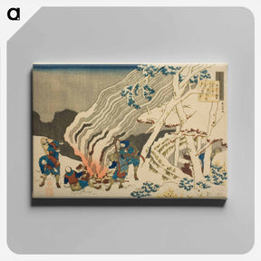 アートパネル-One Hundred Poems Explained by the Nurse - 葛飾 北斎 Canvas.