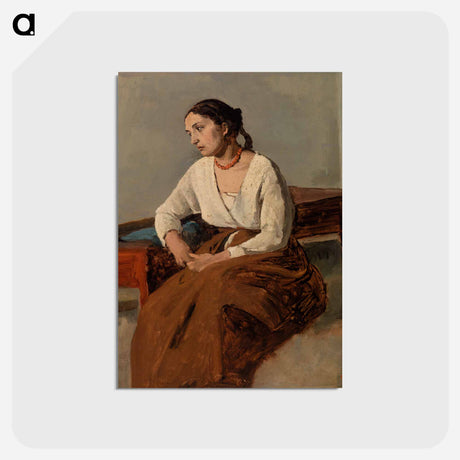 アートポストカード-Melancholy Italian Woman (Rome)
 - バーンズ・コレクション Postcard.