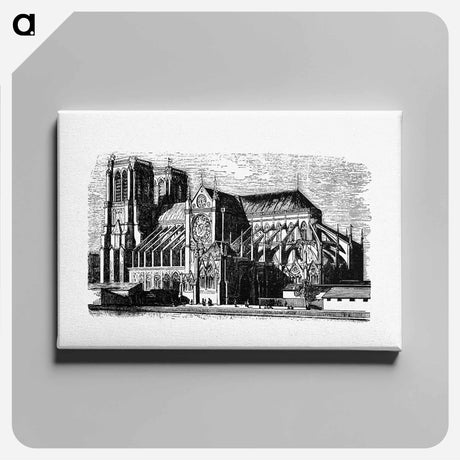 アートパネル-Notre-Dame Building Structure from Paris-Neuf, Or Dream And Reality
 - 大英図書館 Canvas.