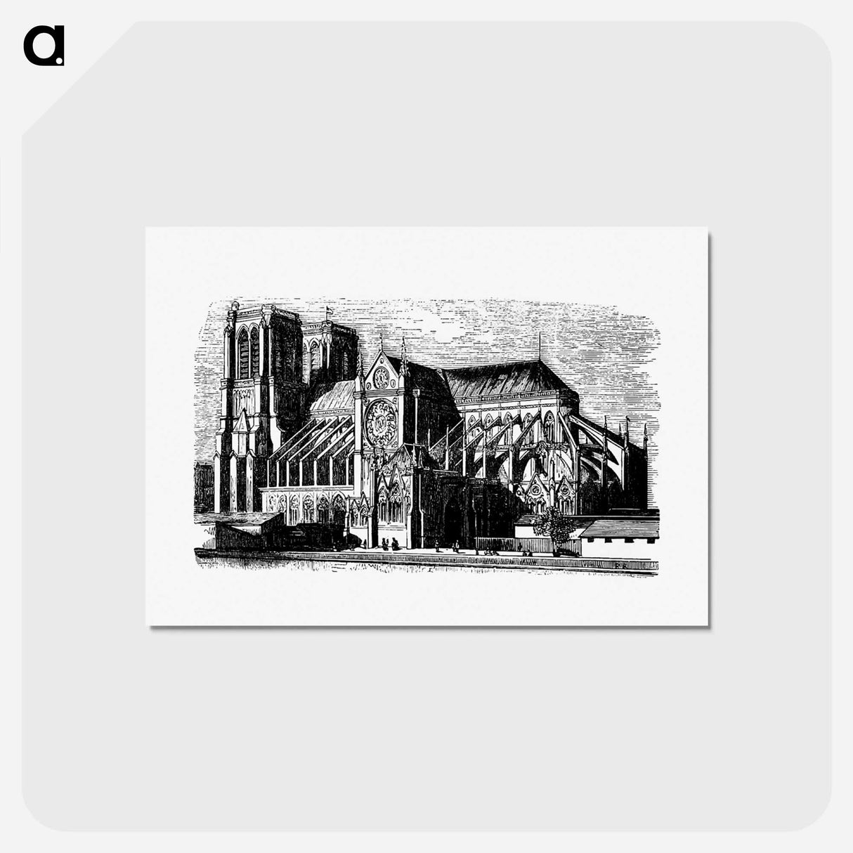 アートポストカード-Notre-Dame Building Structure from Paris-Neuf, Or Dream And Reality
 - 大英図書館 Postcard.