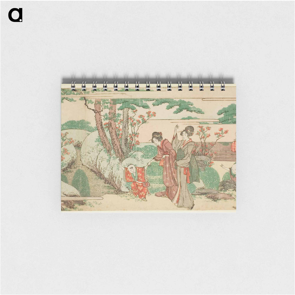 Women and children out for a picnic - 葛飾 北斎 Memo.