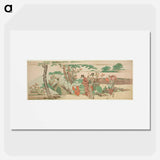 Women and children out for a picnic - Katsushika Hokusai Poster.