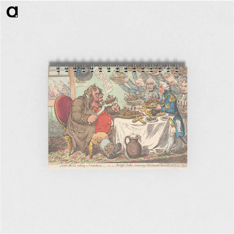 アートメモ帳-John Bull Taking a Luncheon; - or - British Cooks, Cramming Old Grumble-Gizzard with Bonne-Chere
 - イェール大学アートギャラリー Memo.