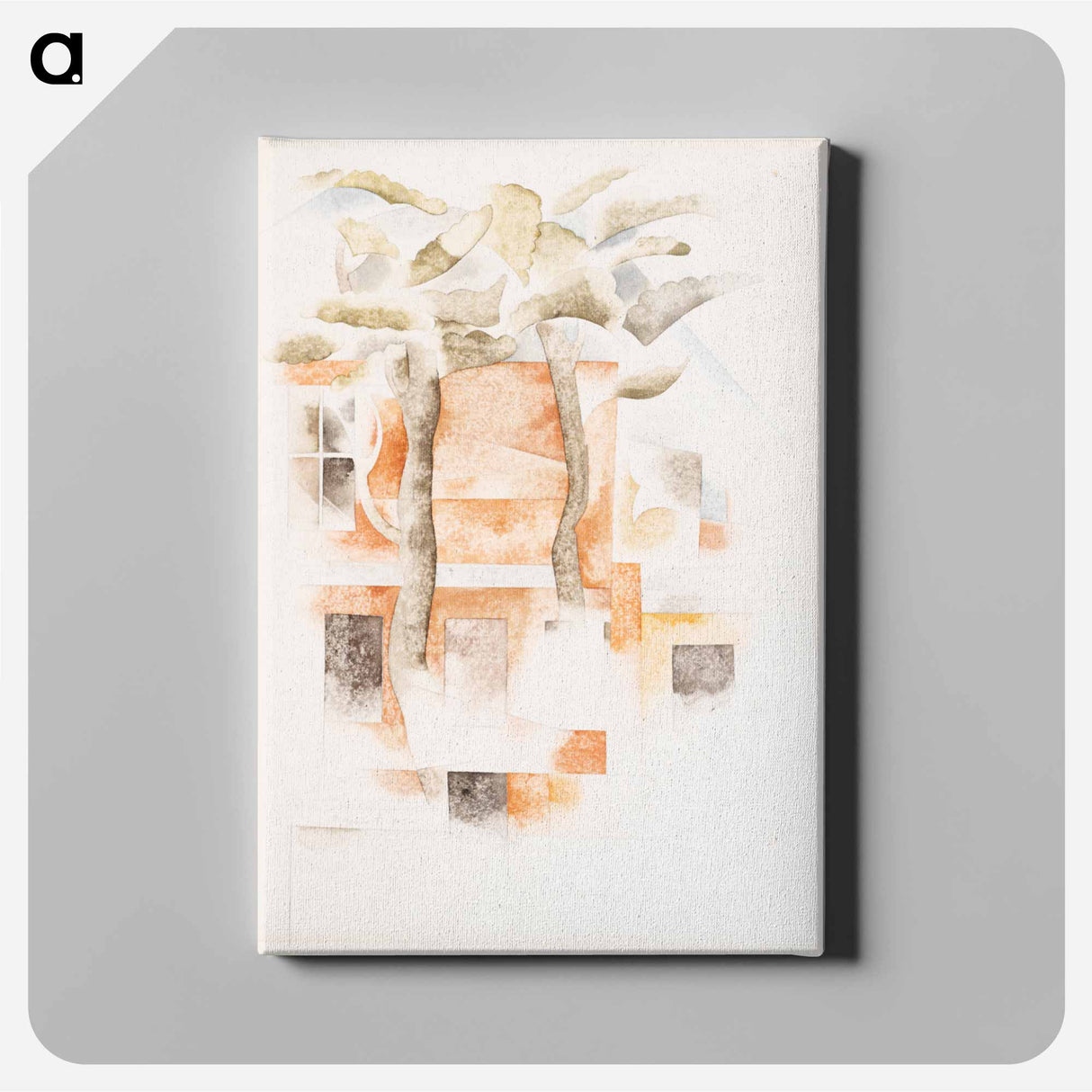 アートパネル-Bermuda: Houses Seen Through Trees
 - バーンズ・コレクション Canvas.