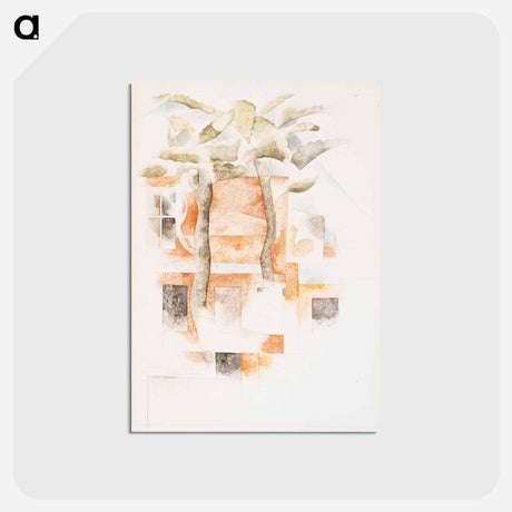 アートポストカード-Bermuda: Houses Seen Through Trees
 - バーンズ・コレクション Postcard.