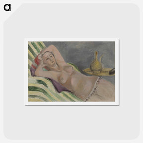 アートポストカード-Odalisque Grise Et Jaune - アンリ マティス Postcard.