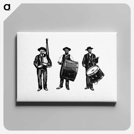 アートパネル-Marching Band from The Minho Pittoresco
 - 大英図書館 Canvas.