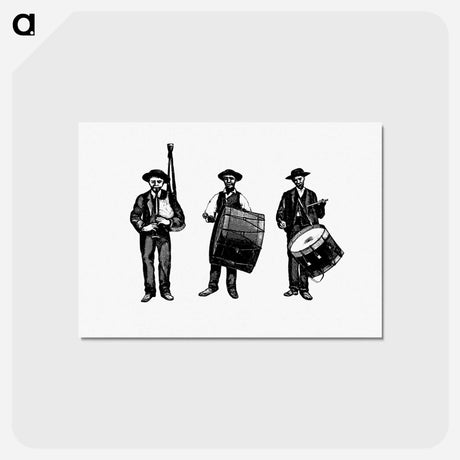 アートポストカード-Marching Band from The Minho Pittoresco
 - 大英図書館 Postcard.