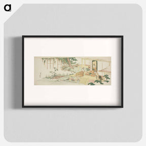 アートポスター-Admiring wisteria - 葛飾 北斎 Poster.