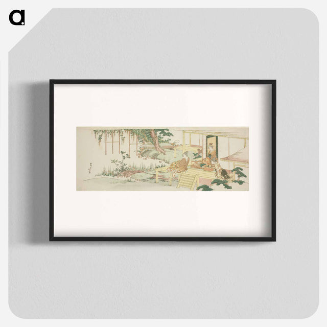 アートポスター-Admiring wisteria - 葛飾 北斎 Poster.