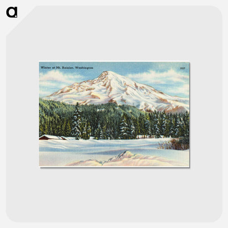 アートポストカード-Winter at Mt. Rainier
 - ボストン公共図書館 Postcard.