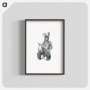 アートポスター-Native American Man from The History of Benton County, Iowa
 - 大英図書館 Poster.