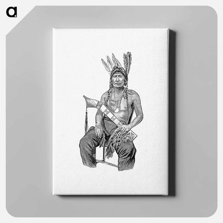 アートパネル-Native American Man from The History of Benton County, Iowa
 - 大英図書館 Canvas.