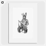 アートポスター-Native American Man from The History of Benton County, Iowa
 - 大英図書館 Poster.