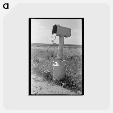 アートポストカード-Milk Can Mailbox
 - ラッセル リー Postcard.