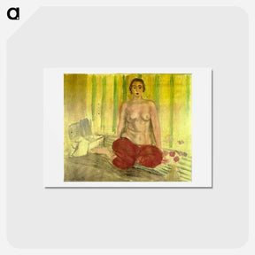 アートポストカード-Odalisque in Red Pants - アンリ マティス Postcard.