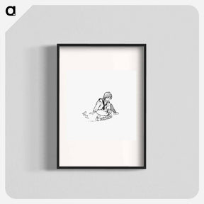 アートポスター-Child Playing with Train Toys
 - 大英図書館 Poster.
