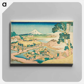 アートパネル-The Tea Plantation of Katakura in Suruga Province - 葛飾 北斎 Canvas.