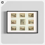 Eight Views of Omi in Etching Style - Katsushika Hokusai Poster.