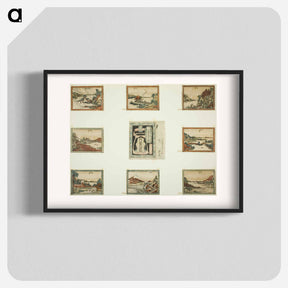 アートポスター-Eight Views of Omi in Etching Style - 葛飾 北斎 Poster.