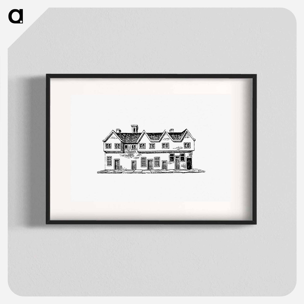 アートポスター-House from The History and Gazetteer of the County of Derby
 - 大英図書館 Poster.