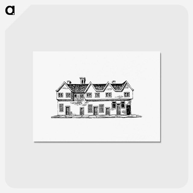 アートポストカード-House from The History and Gazetteer of the County of Derby
 - 大英図書館 Postcard.