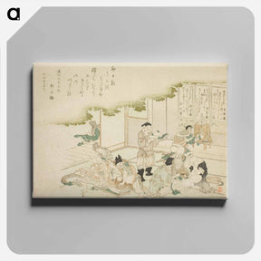 アートパネル-The Seven Gods of Good Fortune - 葛飾 北斎 Canvas.