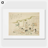 The Seven Gods of Good Fortune - Katsushika Hokusai Poster.