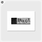 アートポストカード-America from The World: Round It and Over It
 - 大英図書館 Postcard.