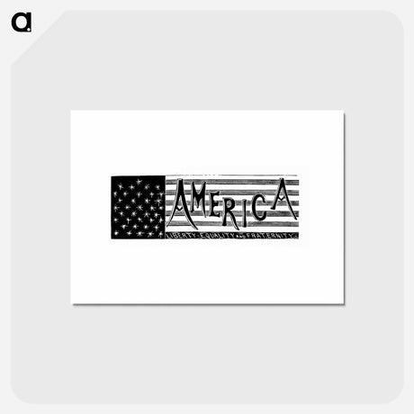 アートポストカード-America from The World: Round It and Over It
 - 大英図書館 Postcard.