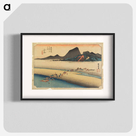 アートポスター-Kanaya, Ōi-gawa engan
 - 歌川 広重 Poster.