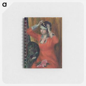 アートメモ帳-Girl in Red Dress Pinning on Hat
 - バーンズ・コレクション Memo.