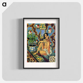 アートポスター-Decorative Figure on an Ornamental Background - アンリ マティス Poster.