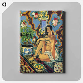アートパネル-Decorative Figure on an Ornamental Background - アンリ マティス Canvas.