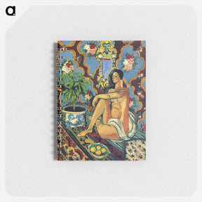 アートメモ帳-Decorative Figure on an Ornamental Background - アンリ マティス Memo.
